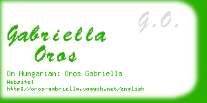 gabriella oros business card